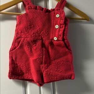 Janie and Jack Red Textured Romper